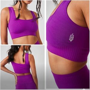 M/L FREE PEOPLE MOVEMENT GOOD KARMA SQUARE NECK BRA